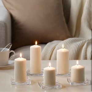 IKEA Elegant Cream Pillar Candle Set - Pack of 5